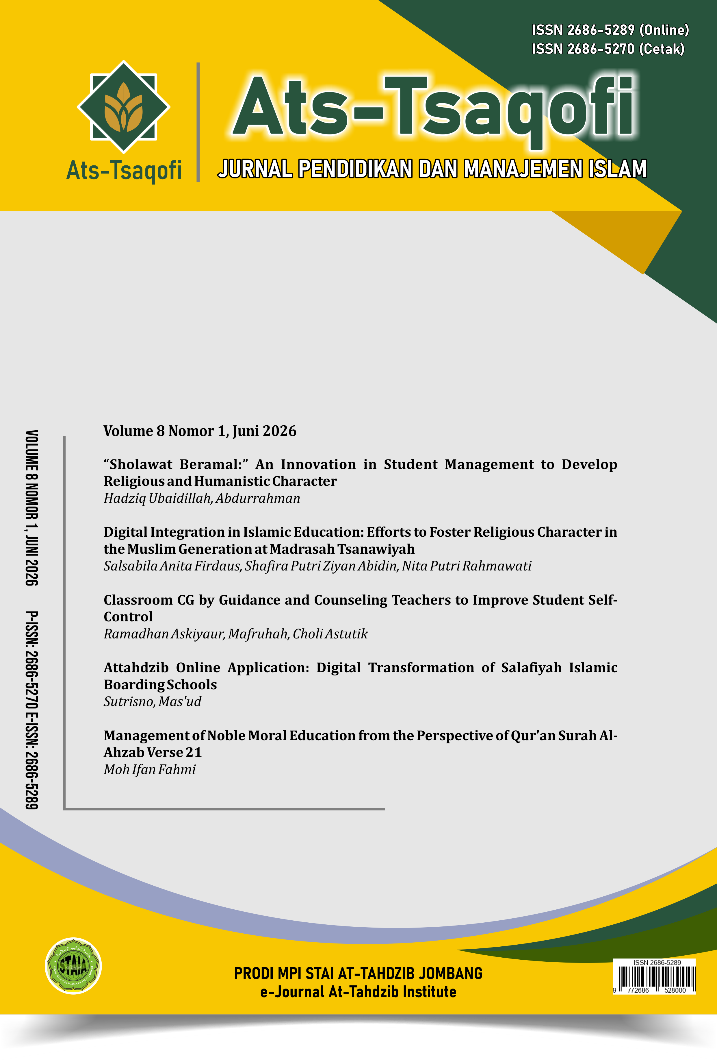 					View Vol. 8 No. 1 (2026): Ats-Tsaqofi
				